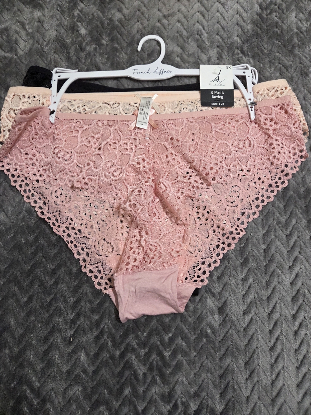 French Afair Lace Bikini Panties - (3 Pack)